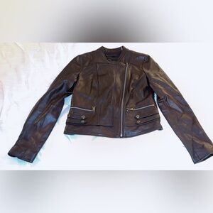 Andrew Marc Black Leather Jacket